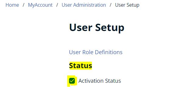 activation status
