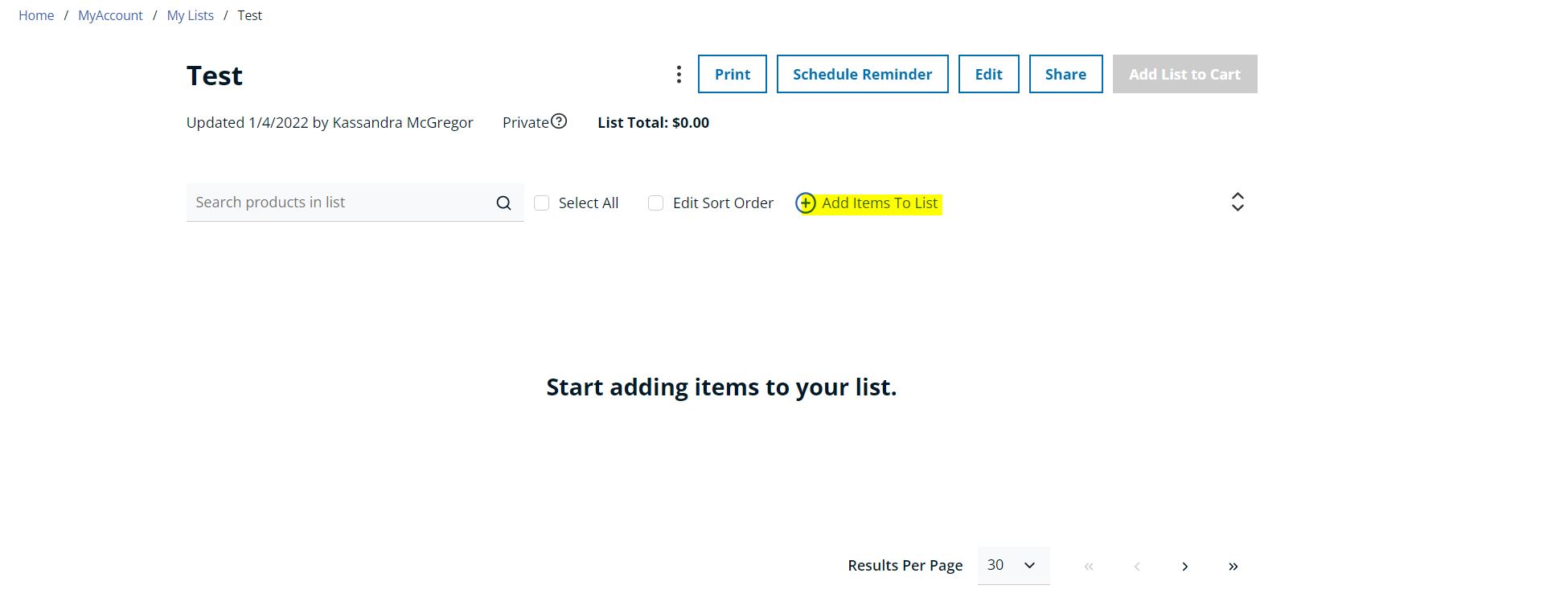 list