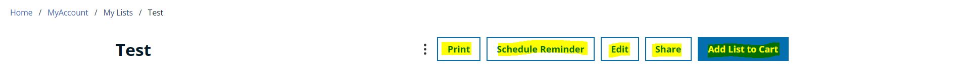 list options